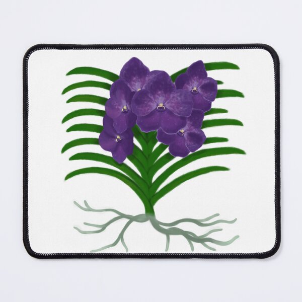 Item preview, Whimsical Hand-Drawn Vanda Orchid Exotic Botanical Art designed and sold by Niji Hibana.