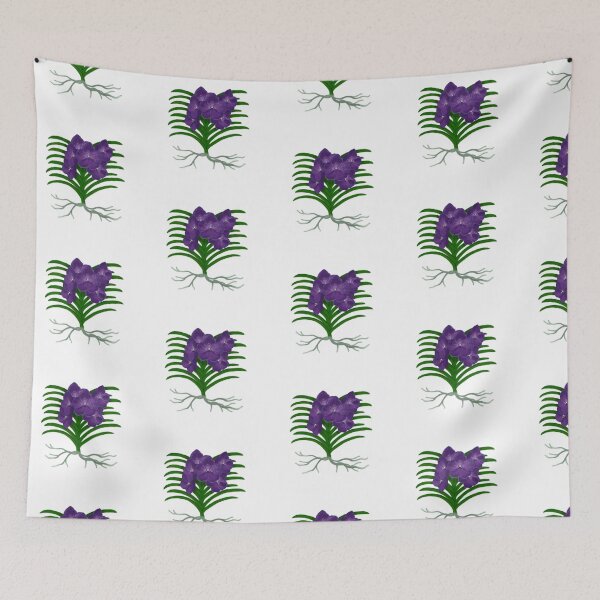 Item preview, Whimsical Hand-Drawn Vanda Orchid Exotic Botanical Art designed and sold by Niji Hibana.