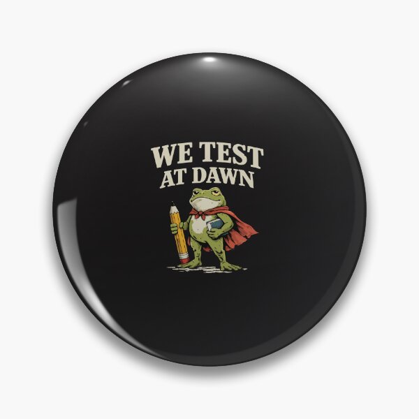 Item preview, We Test At Dawn Funny Teacher Frog Test Coordinator Exam Week Testing Humor designed and sold by kiralynstration.
