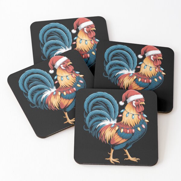Item preview, Rooster Chicken Christmas Lights Pajama Farmer  designed and sold by TrinaEspinoza.