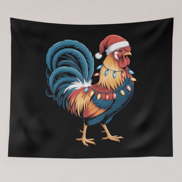 Item preview, Rooster Chicken Christmas Lights Pajama Farmer  designed and sold by TrinaEspinoza.