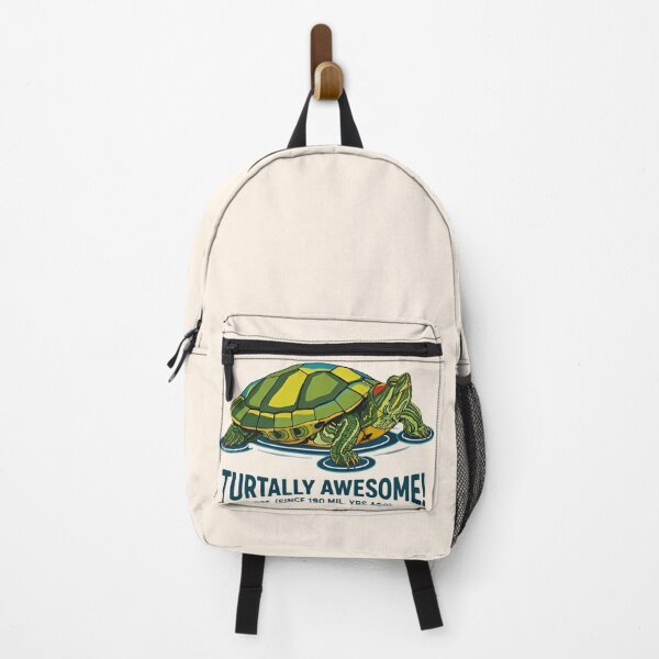 Item preview, Vibrant Red-Eared Slider Turtle Graphic - Turtally Awesome Retro Vector T-Shirt designed and sold by ZyxDes.