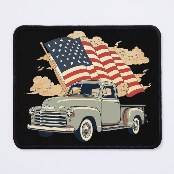 Item preview, Classic Pickup Truck with Patriotic Sky designed and sold by KapiPrint.