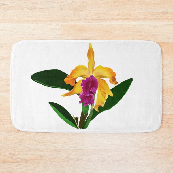 Item preview, Whimsical Hand-Drawn Yellow Cattleya Orchid Botanical Art designed and sold by Niji Hibana.