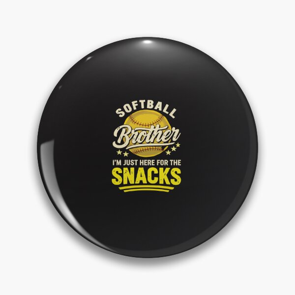 Item preview, Funny Softball Brother Retro Im Just Here For The Snacks Baseball Family Humor   designed and sold by kiralynstration.