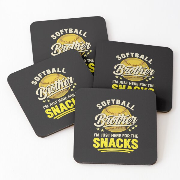 Item preview, Funny Softball Brother Retro Im Just Here For The Snacks Baseball Family Humor   designed and sold by kiralynstration.