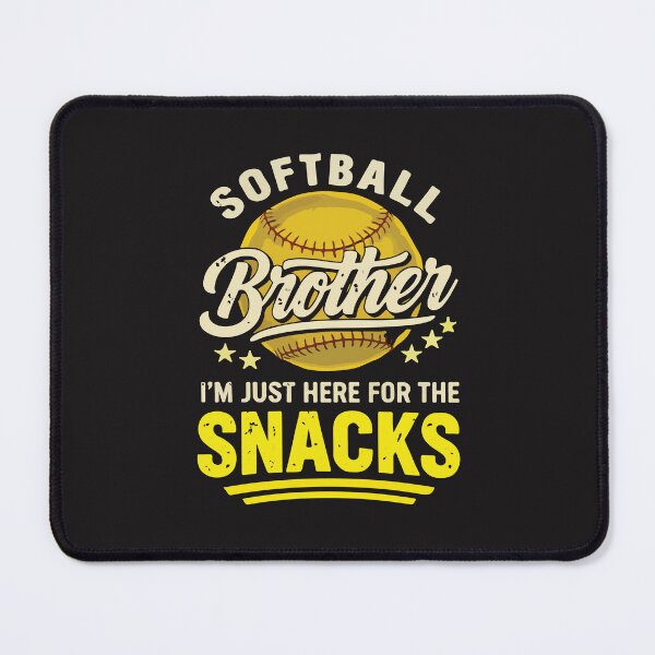 Item preview, Funny Softball Brother Retro Im Just Here For The Snacks Baseball Family Humor designed and sold by kiralynstration.