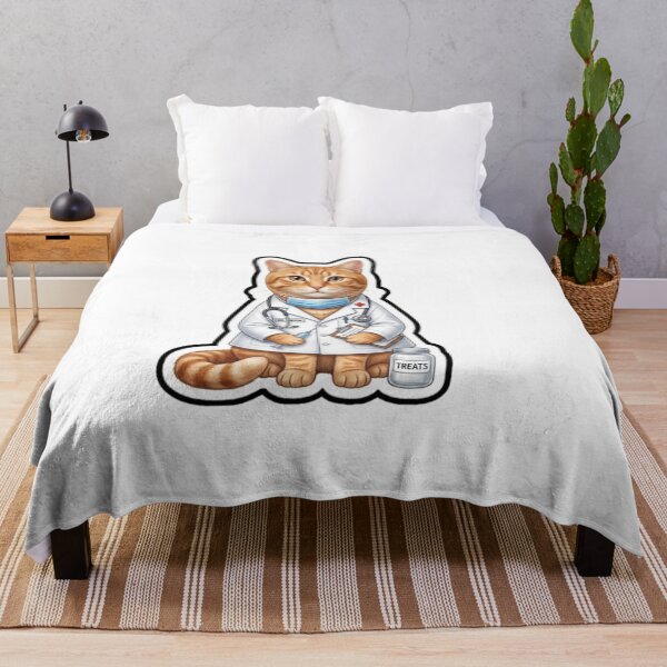 Item preview, Cute Doctor Ginger Cat with Stethoscope and Mask Sticker designed and sold by Purely Art Shop.