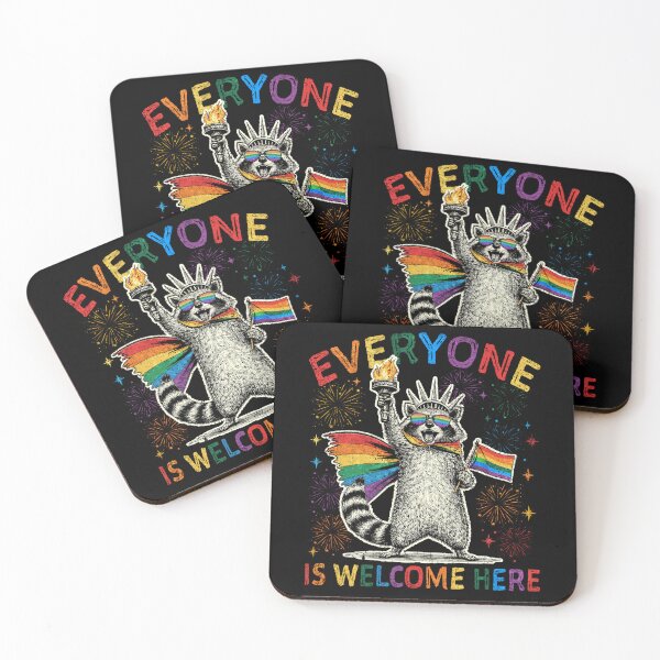 Item preview, LGBT safe space - everyone is welcome here funny Raccoon designed and sold by Ortigzitoun.