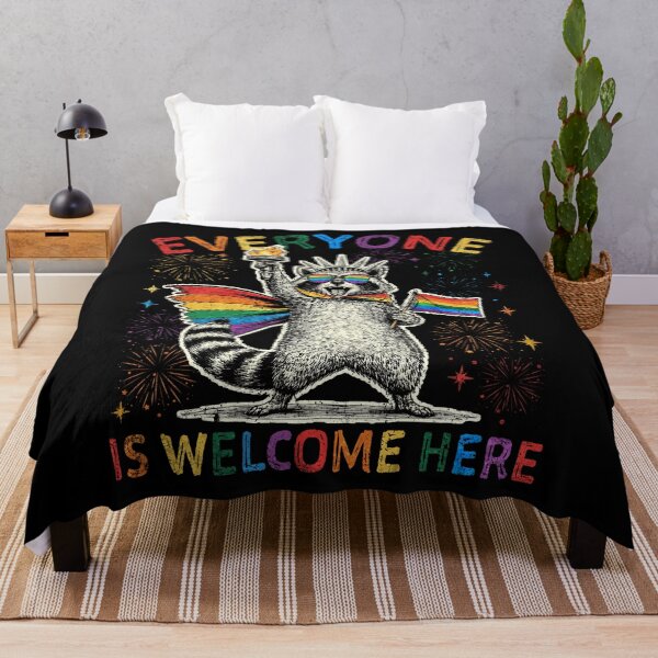 Item preview, LGBT safe space - everyone is welcome here funny Raccoon designed and sold by Ortigzitoun.