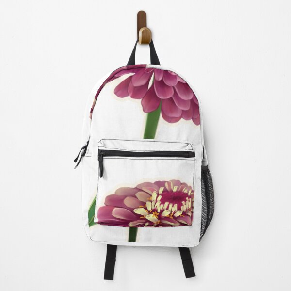 Item preview, Whimsical Hand-Drawn Layered Zinnia Wildflower Art designed and sold by Niji Hibana.