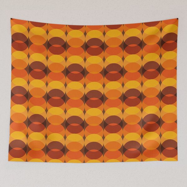 Item preview, Retro vibe geometric - warm brown and orange designed and sold by JMgraphic.