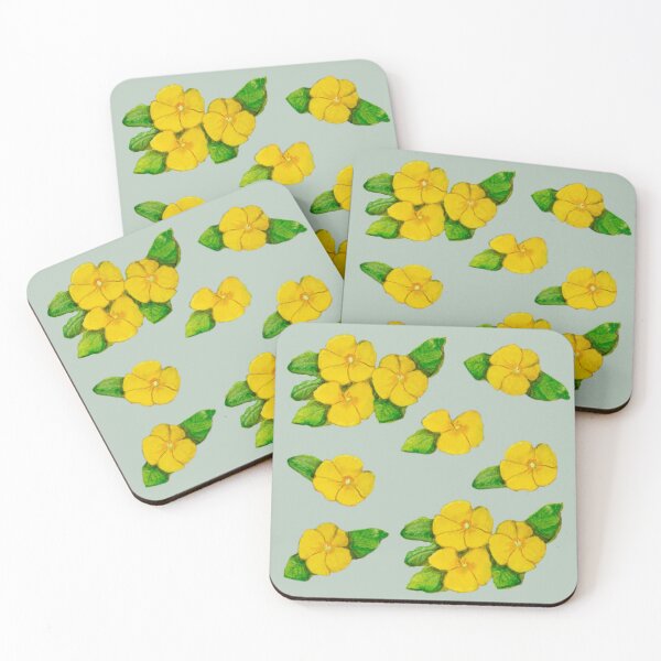 Item preview, Sunny Seville Watercolor Yellow Flowers (Light Mint Watercolor Edition) designed and sold by Art-YT.
