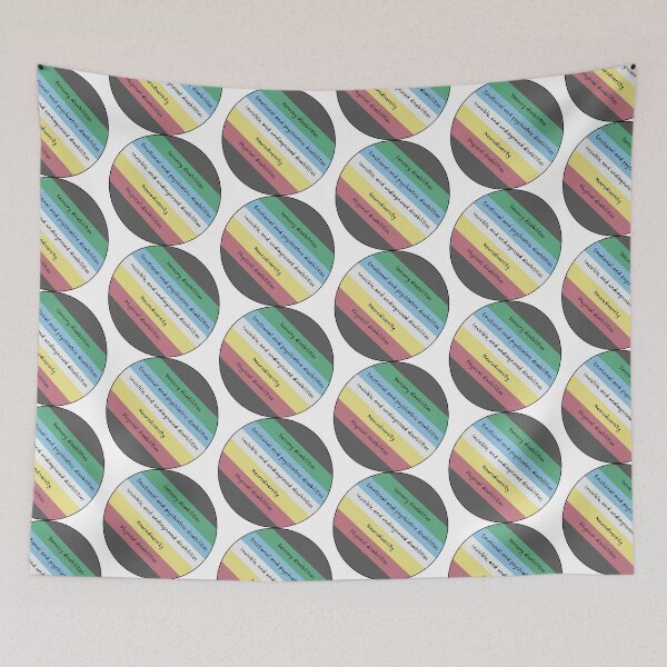 Item preview, Disability pride flag (version 8) designed and sold by Rebecca Tyler-Squires.
