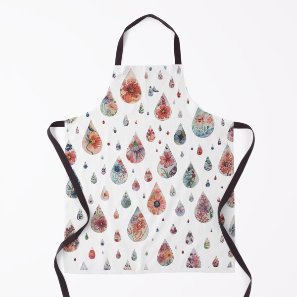 Item preview, Raindrops with flowers watercolor designed and sold by uunaa.