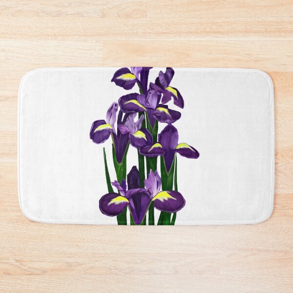 Item preview, Whimsical Hand-Drawn Sword Lily and Iris Botanical Art designed and sold by Niji Hibana.