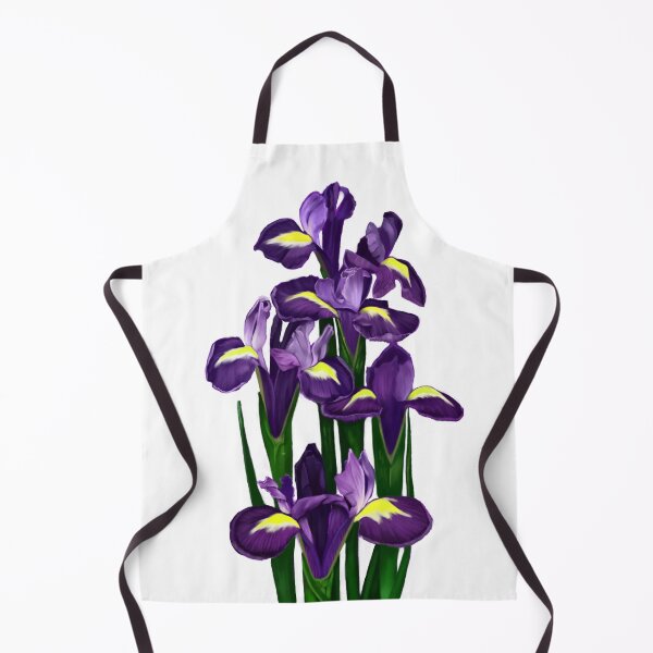Item preview, Whimsical Hand-Drawn Sword Lily and Iris Botanical Art designed and sold by Niji Hibana.