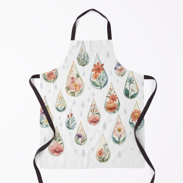 Item preview, Raindrops with flowers watercolor designed and sold by uunaa.
