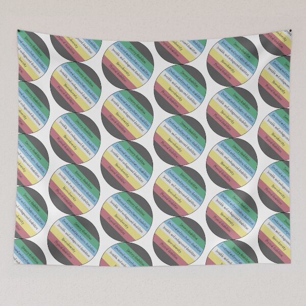 Item preview, Disability pride flag (version 11) designed and sold by Rebecca Tyler-Squires.