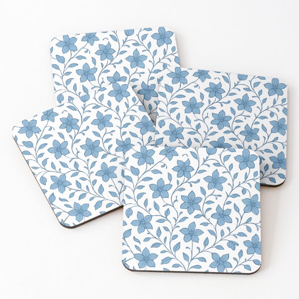 Item preview,  Blue Clemantis pattern designed and sold by uunaa.