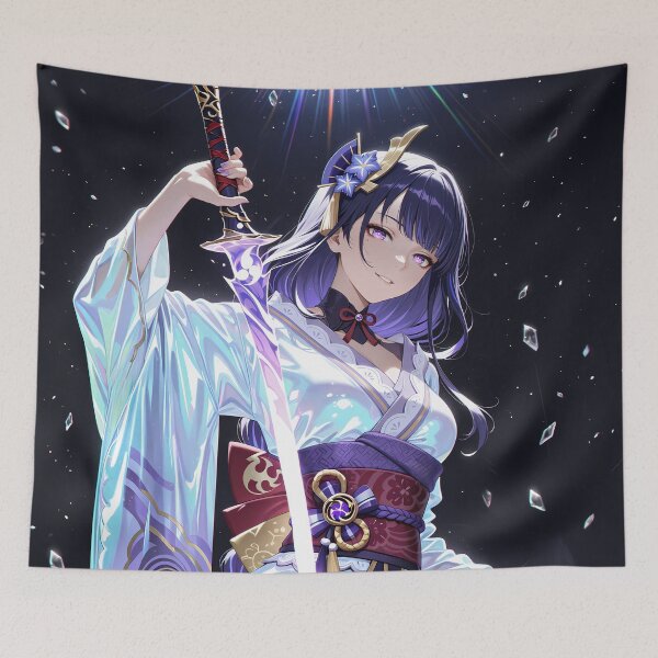 Item preview, Raiden Shogun Genshin Impact Moonlight Sparkles Ethereal Portrait designed and sold by riadjamai.