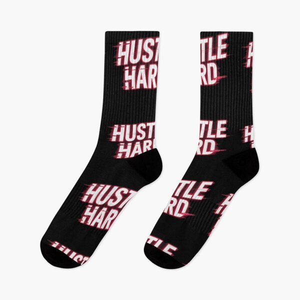 Item preview, Hustle Hard Motivational Quote T-Shirt | Dark Aesthetic Streetwear Typography Design | Gym & Success Mindset Apparel designed and sold by Ahilwani.