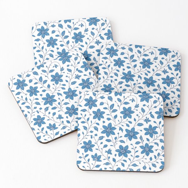 Item preview,   Blue Clemantis pattern designed and sold by uunaa.