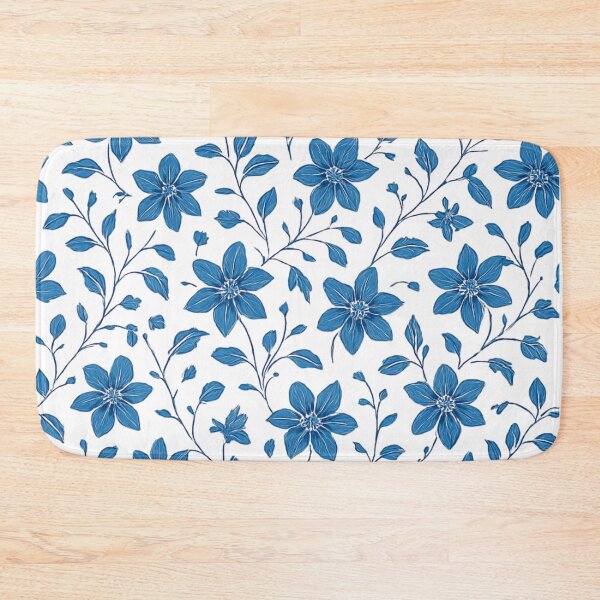 Item preview,   Blue Clemantis pattern designed and sold by uunaa.