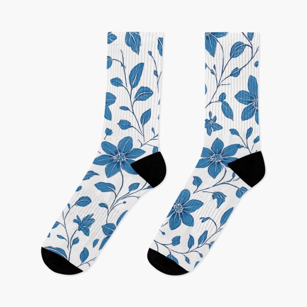 Item preview,   Blue Clemantis pattern designed and sold by uunaa.