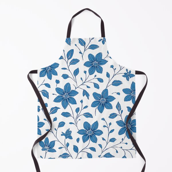Item preview, Blue Clemantis pattern designed and sold by uunaa.