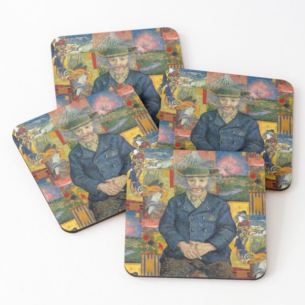 Item preview, Portrait of Père Tanguy by Vincent van Gogh: Japonisme Post-Impressionist Portrait Print designed and sold by artofuniverse.