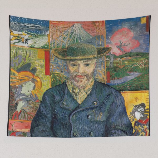 Item preview, Portrait of Père Tanguy by Vincent van Gogh: Japonisme Post-Impressionist Portrait Print designed and sold by artofuniverse.