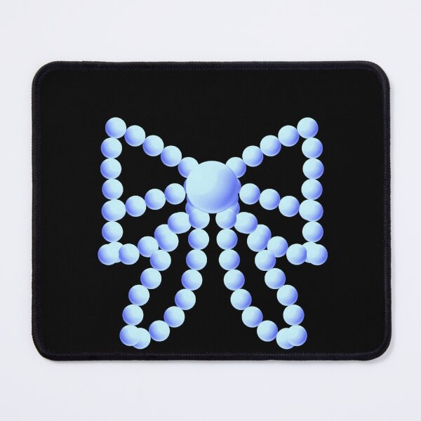 Item preview, Icy Blue Beaded Bow Design designed and sold by RiyanaStudio.