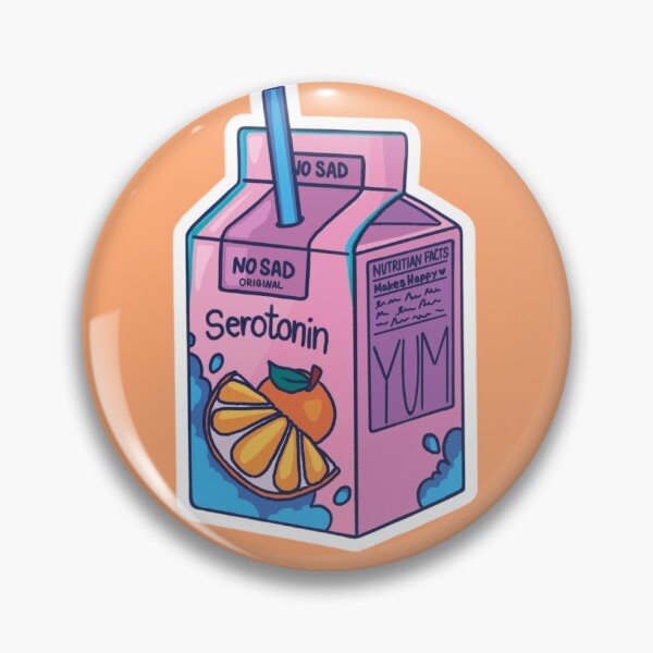 Item preview, No Sad Original Serotonin Juice Box Cute Aesthetic Sticker designed and sold by MedCanvas.
