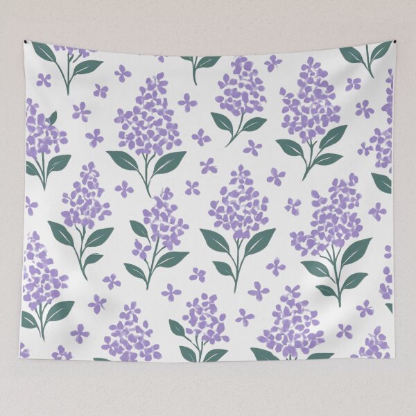 Item preview, Purple lilac flowers pattern designed and sold by uunaa.