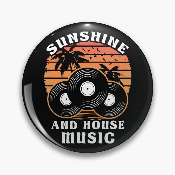 Item preview, Sunshine and House Music - Retro Vintage Vinyl Record Sunset Palm Trees designed and sold by Dmetalx Art Apparel.