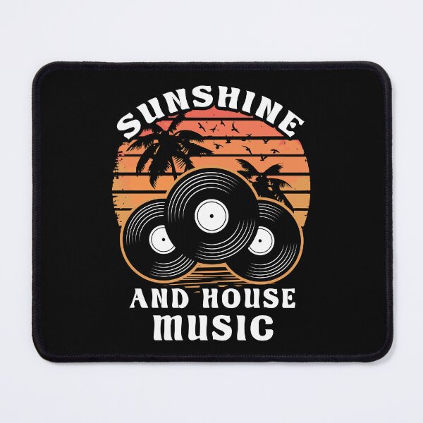 Item preview, Sunshine and House Music - Retro Vintage Vinyl Record Sunset Palm Trees designed and sold by Dmetalx Art Apparel.