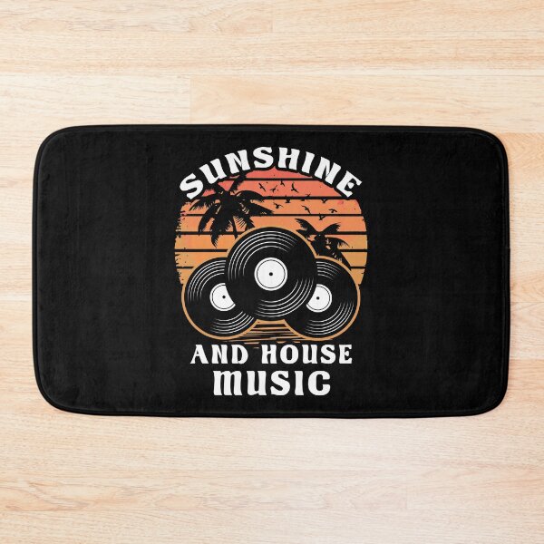 Item preview, Sunshine and House Music - Retro Vintage Vinyl Record Sunset Palm Trees designed and sold by Dmetalx Art Apparel.