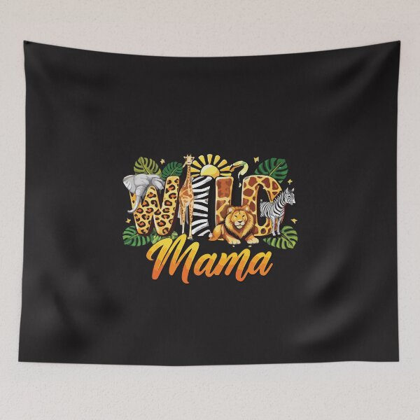 Item preview, Wild Mama Safari Animals Funny Mom Gift Mothers Day Jungle Lion Giraffe Zebra designed and sold by kiralynstration.