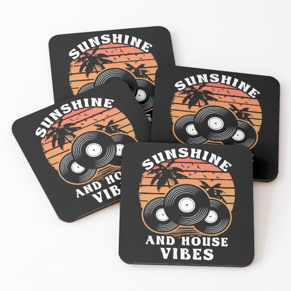 Item preview, Sunshine and House Vibes - Retro Vintage Vinyl Record Sunset Palm Trees designed and sold by Dmetalx Art Apparel.