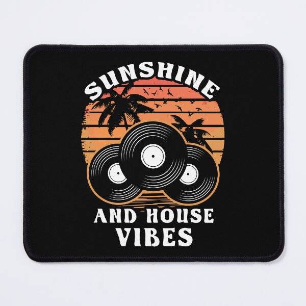Item preview, Sunshine and House Vibes - Retro Vintage Vinyl Record Sunset Palm Trees designed and sold by Dmetalx Art Apparel.