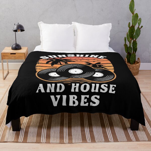 Item preview, Sunshine and House Vibes - Retro Vintage Vinyl Record Sunset Palm Trees designed and sold by Dmetalx Art Apparel.