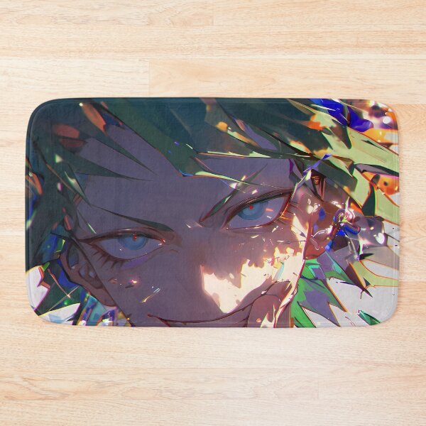 Item preview, Rantaro Amami Danganronpa Green Hair Neon Smirk Close Up designed and sold by riadjamai.