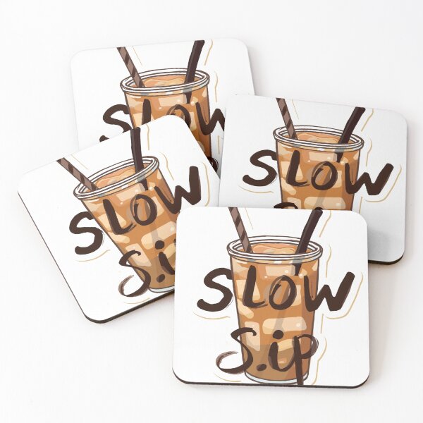 Item preview, Slow Sip Iced Coffee - Cute Aesthetic Coffee Drink Design designed and sold by Studio 31.