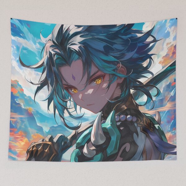 Item preview, Xiao Genshin Impact Windy Guardian Intense Portrait designed and sold by riadjamai.