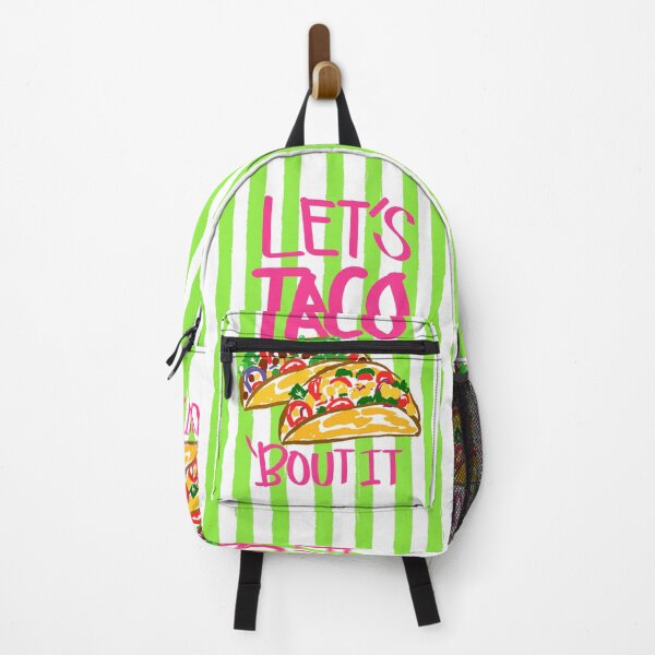 Item preview, Let’s Taco ‘Bout It Vintage Lime Green Stripes Illustration designed and sold by MaiZephyr.
