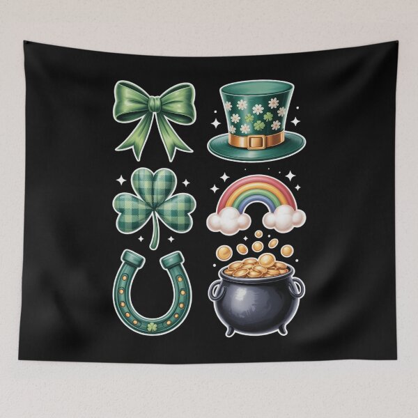 Item preview, St Patricks Day Rainbow Clover designed and sold by TrinaEspinoza.
