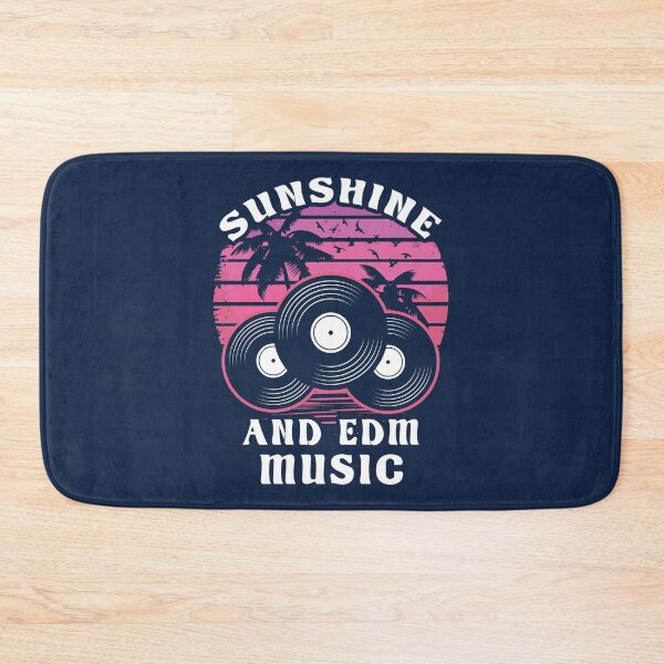 Item preview, Sunshine and EDM Music - Retro Vintage Vinyl Record Sunset Palm Trees designed and sold by Dmetalx Art Apparel.