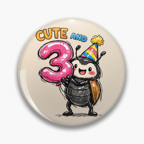 Item preview, Cute 3rd Birthday Beetle designed and sold by GogaVibeRe.