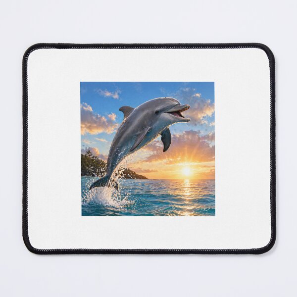 Item preview, Dolphin Sunset Sticker | Ocean Aesthetic | Cute Dolphin Jumping | Sea Life Nature Sticker designed and sold by Ishratparween11.